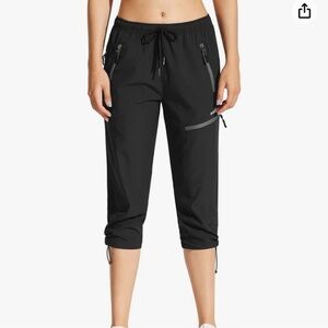 MOCOLY Cargo Hiking Pants Elastic Waist Quick Dry Lightweight Water Resistant